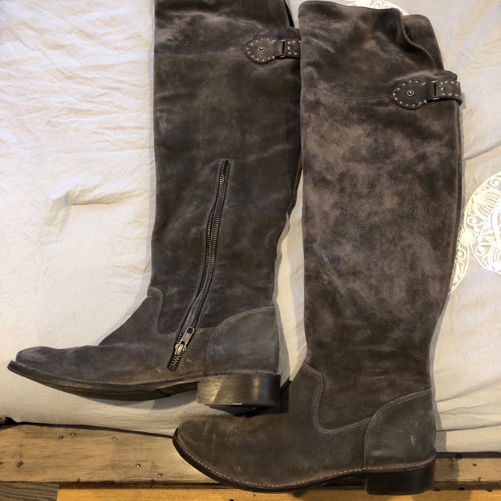 Frye Shirley suede over the knee boots worn once